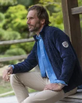 26 SMOOV SWEAT ZIP OTAGO BLEU MARINE