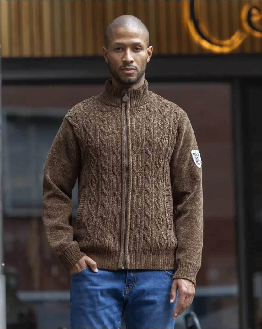 26 SMOOV SWEAT ZIP OTAGO MARRON