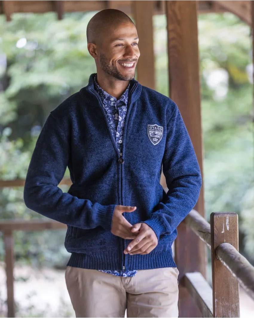 26 SIGNATO SWEAT ZIP OTAGO BLEU MARINE