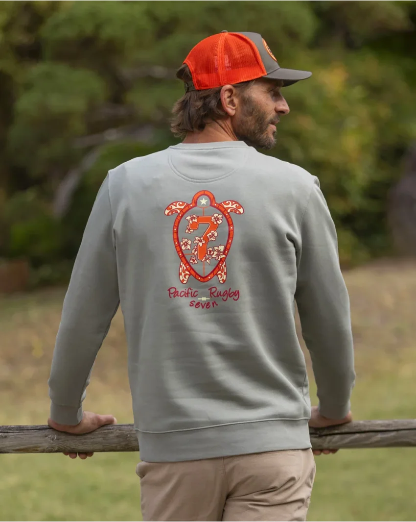 25 TORTUE7 SWEAT COL ROND OTAGO ALMOND GREEN