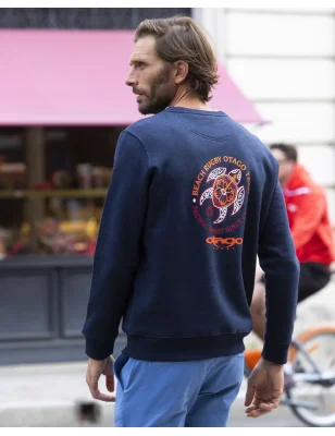 25 PACITORT SWEAT COL ROND OTAGO NAVY HEATHER