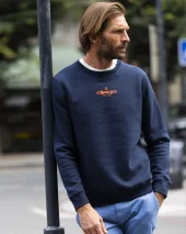25 PACITORT SWEAT COL ROND OTAGO NAVY HEATHER