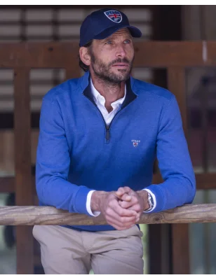 24SW7 SWEAT COL ZIP OTAGO BLEU LAVANDE