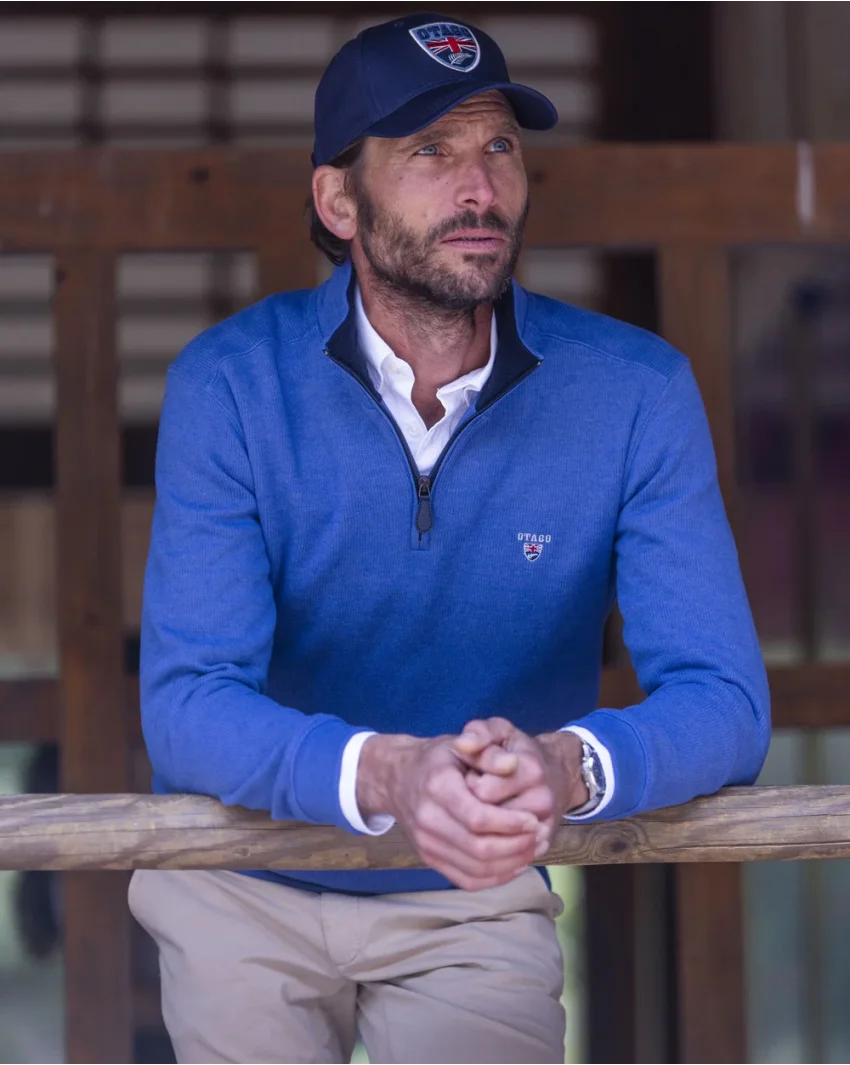 24SW7 SWEAT COL ZIP OTAGO BLEU LAVANDE