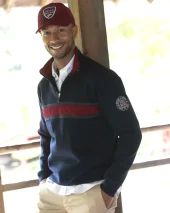24SW6 SWEAT COL ZIP OTAGO BLEU MARINE