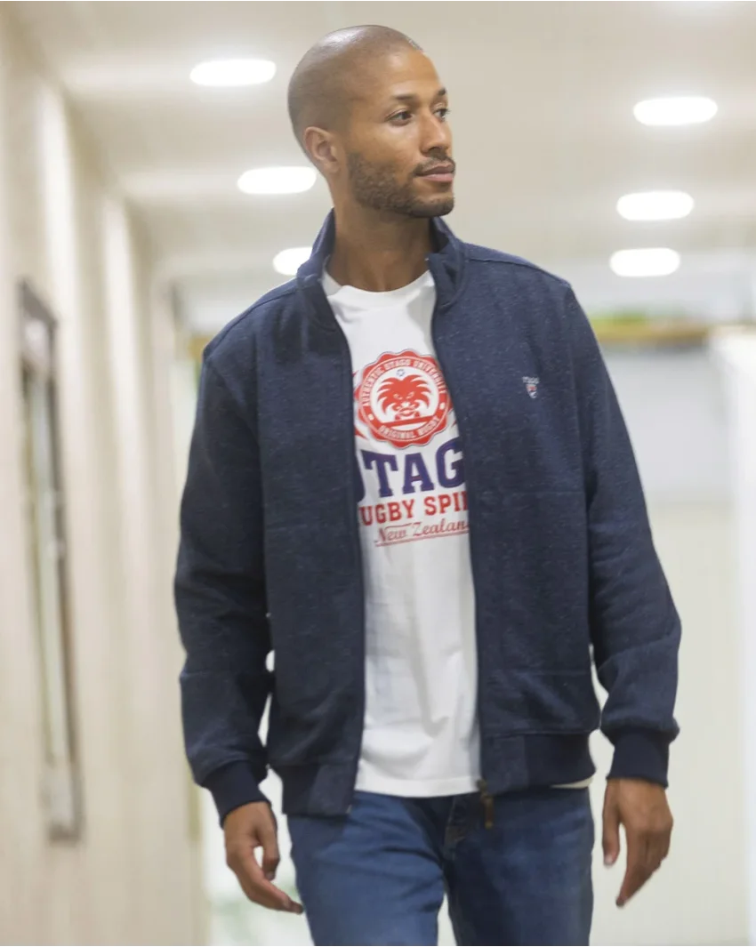 24SW3 SWEAT ZIP OTAGO BLEU MARINE