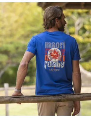 25 FLOWER TEE SHIRT OTAGO SEA BLUE