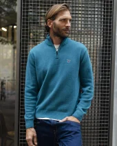 25 BUENOS AIRES PULL COL ZIP OTAGO VERT EMERAUDE