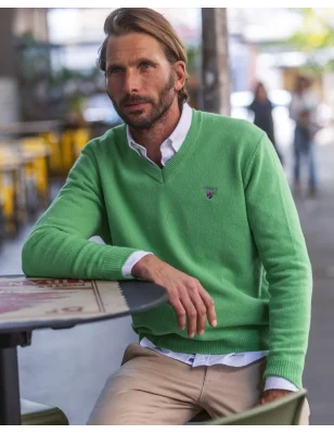 BUENOS AIRES PULL COL V OTAGO VERT POMME