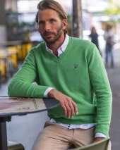 BUENOS AIRES PULL COL V OTAGO VERT POMME BUENOS AIRES PULL COL V OTAGO VERT POMME