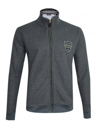 MATVIC sweat zip Otago rugby bleu gris foncé homme