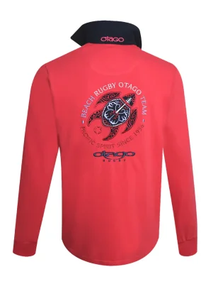 dos du Polo manches longues corail pour homme Pacitort Otago rugby