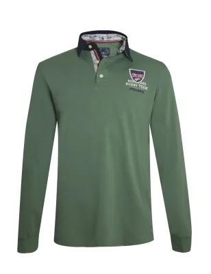 face du Polo manches longues kaki pour homme PAGUETAG Otago rugby