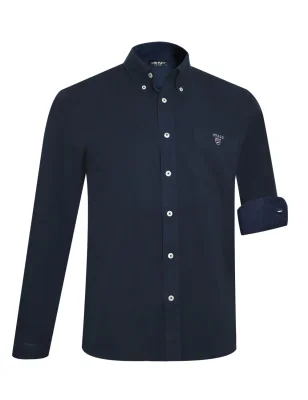 25 THOMAS CHEMISE ML OTAGO BLEU MARINE