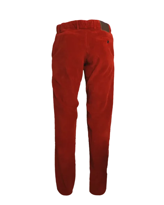 dos du Pantalon Velours orange vermillon Otago rugby pour homme