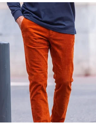 PANTALON VELOURS OTAGO BORDEAUX