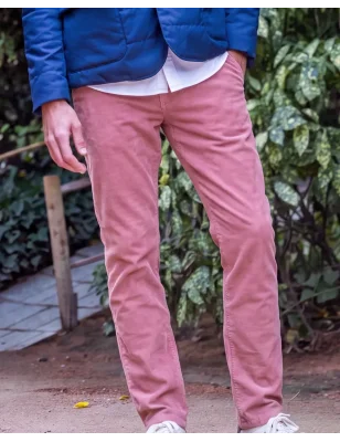 PANTALON VELOURS OTAGO VIEUX ROSE
