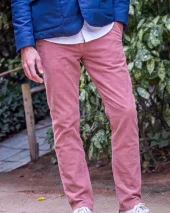PANTALON VELOURS OTAGO VIEUX ROSE