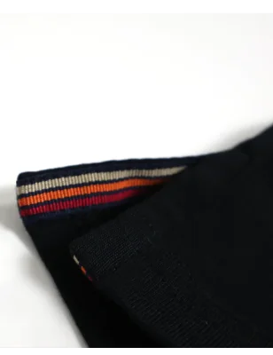 patte d'ouverture latérale du Polo manches longues noir pour homme Yaka Otago rugby
