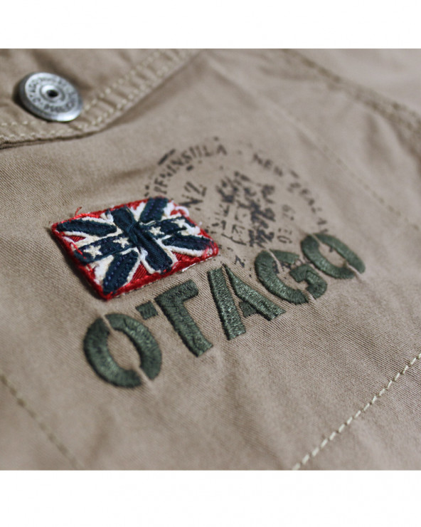 Détail produit de la veste Eyal Otago Beige pour homme