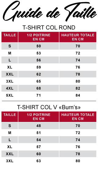 guide taille tee shirts homme otago rugby