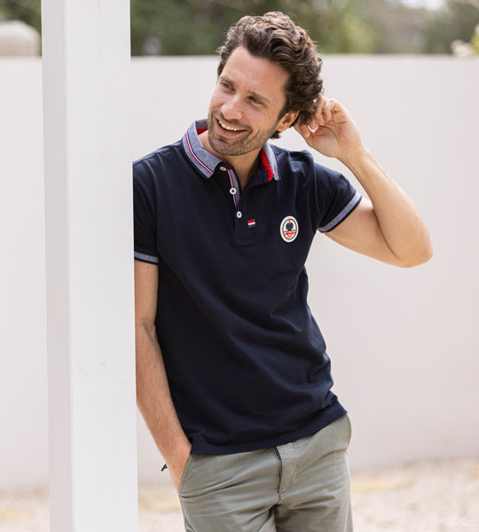 polo manches courtes Paille bleu marine Otago rugby pour homme