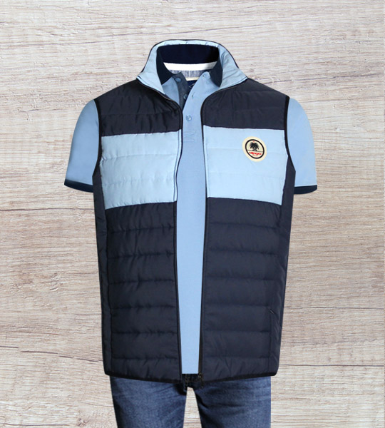 doudoune sans manches Nilsjet Otago rugby marine ciel pour homme