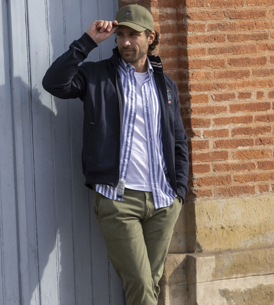 sweat zip 25sw2 marine Otago rugby pour homme