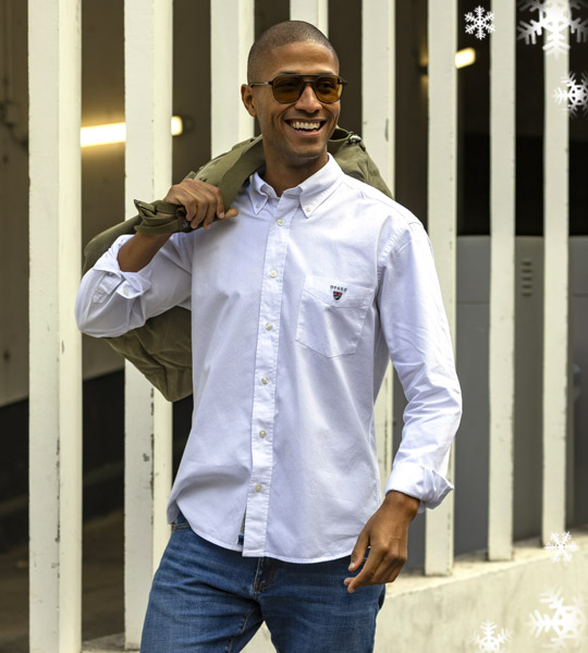 chemise blanche manches longues pour homme by Otago rugby